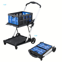Durable Folding Shopping Cart with Smooth GlIDe Wheels