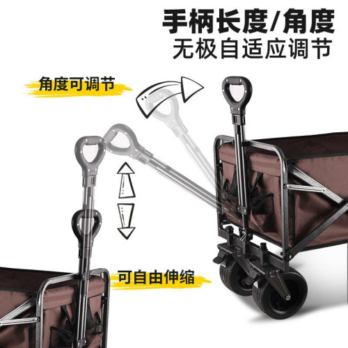 移動夜市擺攤小推車升降桌帶遮陽棚地攤戶外營地拖車露營車可折疊