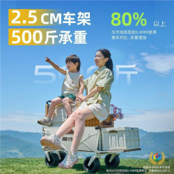 ✅露營車推車戶外折疊手推快遞車野營兒童可躺小拖車野餐推