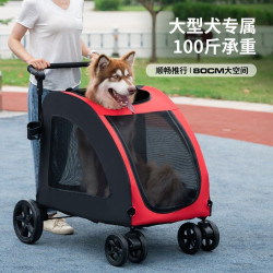 大型犬寵物推車代步輕便可折疊中小型犬勾股手推車遛狗車外出小車