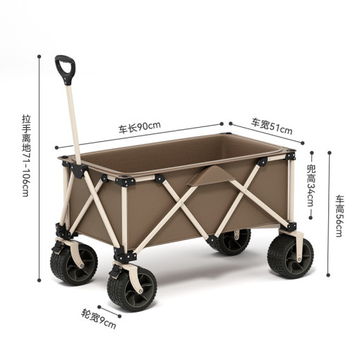 戶外野炊營地車可攜式釣魚購物小推車野餐車可折疊聚攏露營推車