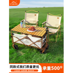 戶外露營車輕便折疊小推車後開門營地車可攜式擺攤專用手推車