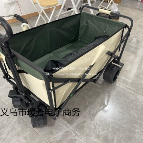 露營推車野餐小拉車戶外營地車可折疊超大手推可升降擺攤車帶娃車