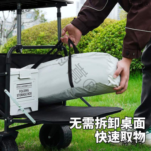 2025擺地攤小推車夜市拉貨可移動折疊手推車營地野餐車戶外露營車