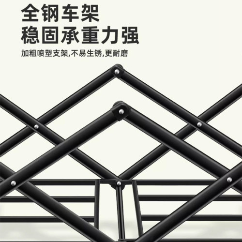 2025新款戶外拖車折疊營地車購物露營野營地小推車擺攤小推拉貨車