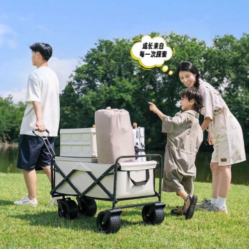 手拉桿擺攤小推車野餐車拖車野營超大營地車露營車戶外可折疊推車
