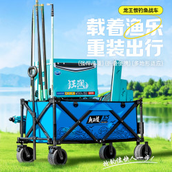 .龍王恨釣魚拖車露營推車手推戶外折疊營地小拖車野餐野營快遞旅