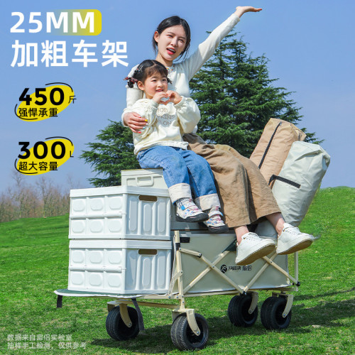 戶外露營車小推車折疊擺攤小推車可攜式擺攤車露營營地車快遞車拉車