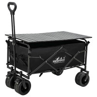 戶外可折疊露營推車手推野餐車可攜式營地拖車拉桿多功能野營擺攤車