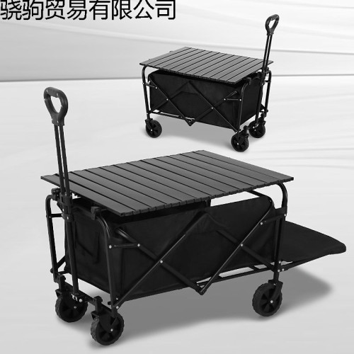 戶外營地車小推車露營車折疊可攜式野餐車野營手拉桿家用小拉車拖車