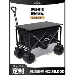 戶外露營車可折疊營地車擺攤專用推車可攜式小拉車野營旅行車拉桿車
