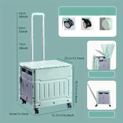 Large Capacity Folding Cart Collapsible Folding Cart, Large
