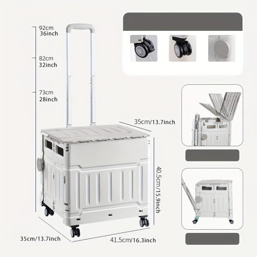 Large Capacity Folding Cart Collapsible Folding Cart, Large