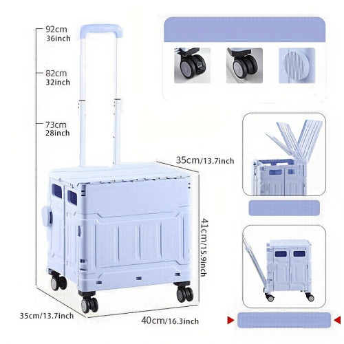 Large Capacity Folding Cart Collapsible Folding Cart, Large