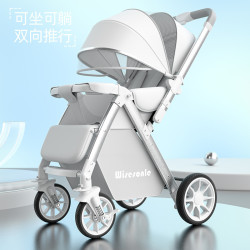嬰兒推車可坐可躺高景觀輕便折疊雙向嬰兒車兒童手推車遛娃