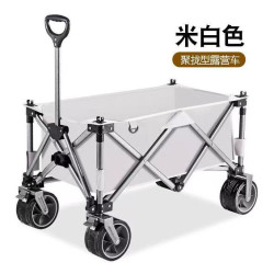露營車聚攏款擺攤露營車折疊擺攤車推車擺地攤戶外可攜式營地野餐車