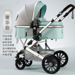 高景觀嬰兒手推車可坐可躺折疊四季通用寶寶推車四輪避震兒童bb車