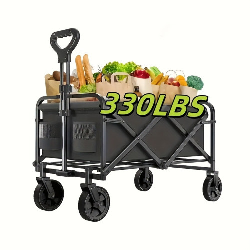 Heavy Duty Folding Trolley with 360° All Terrain Wheels,