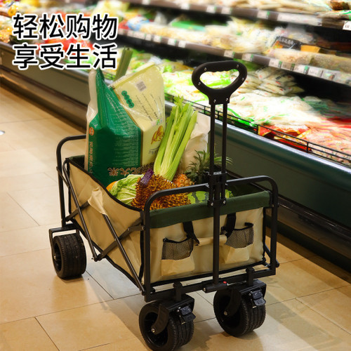 折疊露營推車營地拖車戶外可折疊野營手拉車野餐車擺攤小推車