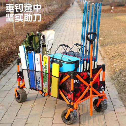 戶外露營車 擺攤野餐營地小推車 可折疊手推車旅行可攜式手拉小推車