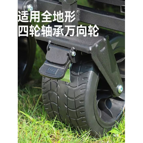 【露營車全地形越野輪】帶刹車萬向輪配件 軸承手拉車散件
