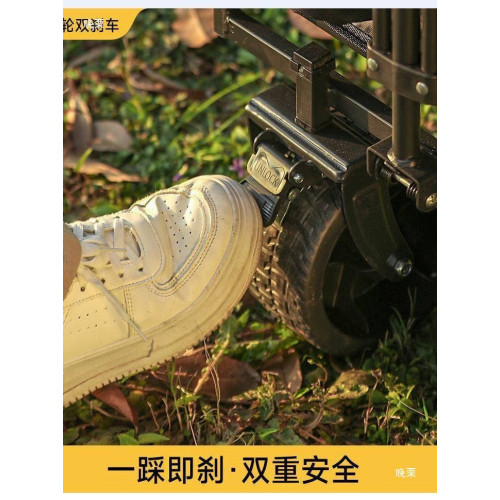 【露營車全地形越野輪】帶刹車萬向輪配件 軸承手拉車散件