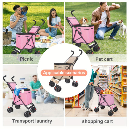Supermarket Shopping Folding Wagon Cart Heavy Duty Garden