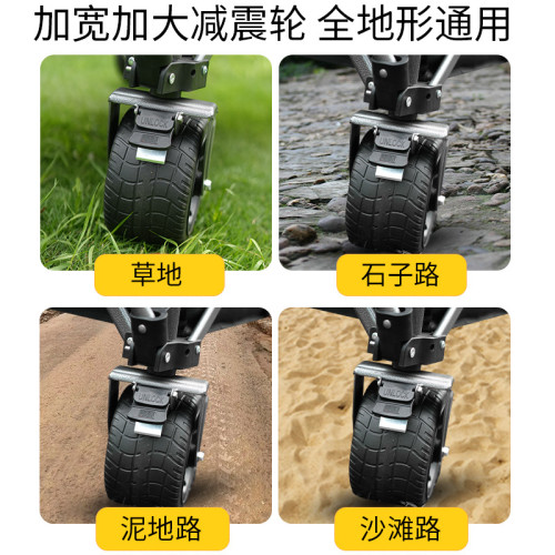 戶外兒童車手拉四輪拖車配件嬰兒車可躺可後開露營車