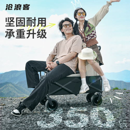 戶外露營車小推車折疊擺攤小推車可攜式擺攤車露營營地車快遞車拉車