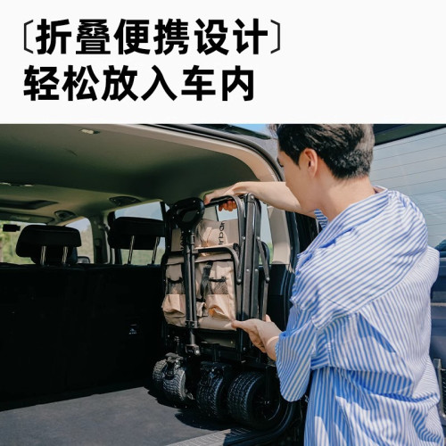 露營車戶外可折疊推車營地車野餐車拖車野營手拉桿擺攤小推車