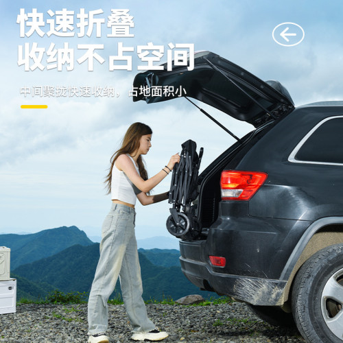 真網紅大容量多功能加長可躺兒童小推車折疊戶外擺攤車露營車