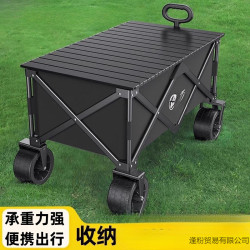 戶外露營車推車營地拖車可折疊擺攤小推車手拉旅行野營野餐手推車