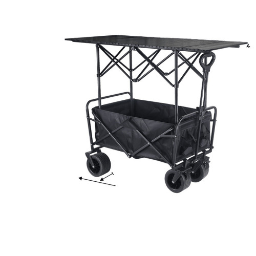 升降露營推車營地拖車戶外可折疊超大野營手拉車野餐車擺攤小推車