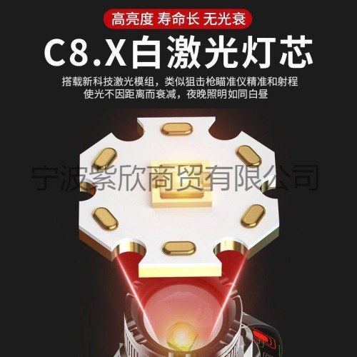 感應頭燈強光充電超亮長續航夜釣魚頭戴多功能手電筒礦燈戶外變焦