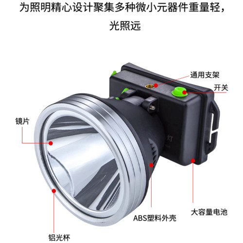 大功率led頭燈長續航頭戴式戶外照明燈 作業釣魚鋰電強光頭燈