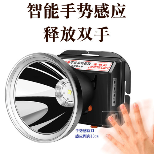 強光可充電超亮大功率防水手電筒夜釣燈藍光釣魚燈紫光頭燈