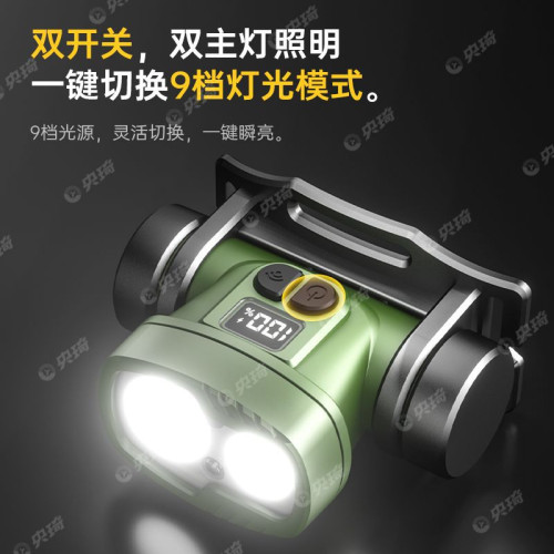 頭燈強光充電長續航感應頭戴式手電筒超亮夜釣魚專用礦燈迷你