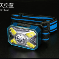 智能感應頭燈強光充電釣魚1200安培露營登山頭戴式防水釣魚頭燈