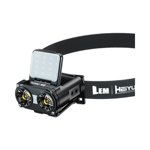 LEM貓頭鷹頭燈夜釣魚用強光充電超亮感應長續航頭戴帽夾照明燈
