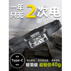 頭燈2024新款強光充電超亮釣魚超長續航100小時礦燈海駿則恒