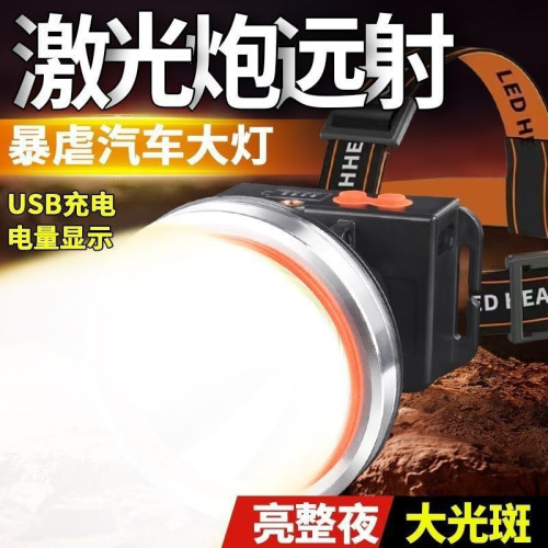 Ehd頭燈強光可充電戶外超亮遠射頭戴式鋰電超長續航手電野外釣魚