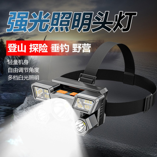 【四檔光源】超亮遠射強光頭燈戶外露營釣魚頭戴式應急燈L-T21