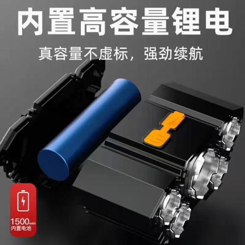 抖音5頭強光遠射頭燈USB充電戶外夜釣魚燈野外露營燈工作頭戴 抖音5頭強光遠射頭燈USB充電戶外夜釣魚燈野外露營燈工作頭戴
