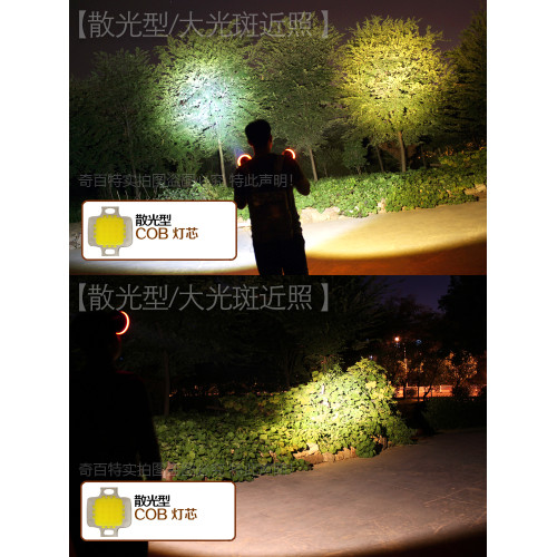 12V頭燈led強光大光圈夾電瓶外接燈散光大光斑直流聚光遠射燈頭