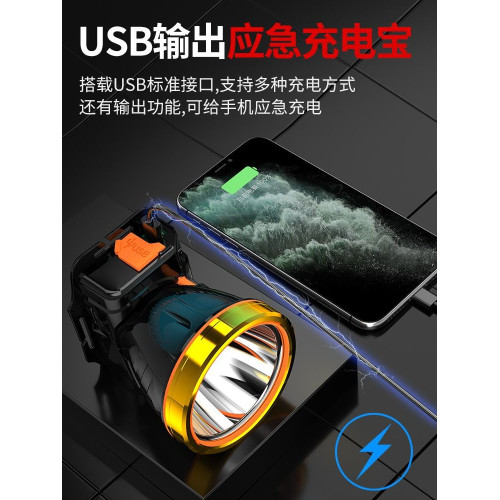 頭燈強光充電超亮超長續航戶外釣魚燈夜釣頭戴感應礦燈鋰電