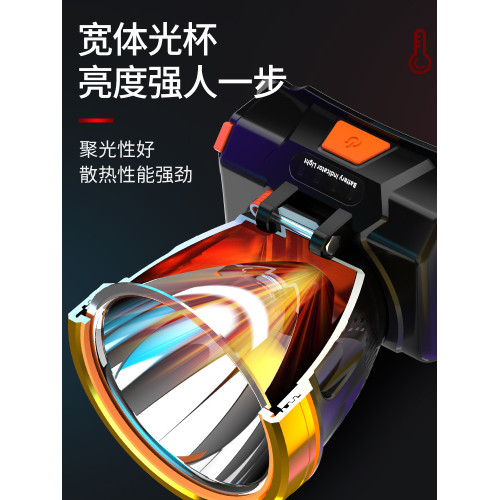 頭燈強光充電超亮超長續航戶外釣魚燈夜釣頭戴感應礦燈鋰電