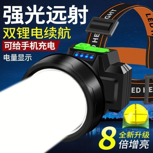 長續航強光頭燈可充電戶外亮遠射夜釣燈頭戴式釣魚礦燈手電筒