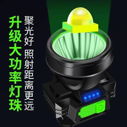 長續航強光頭燈可充電戶外亮遠射夜釣燈頭戴式釣魚礦燈手電筒