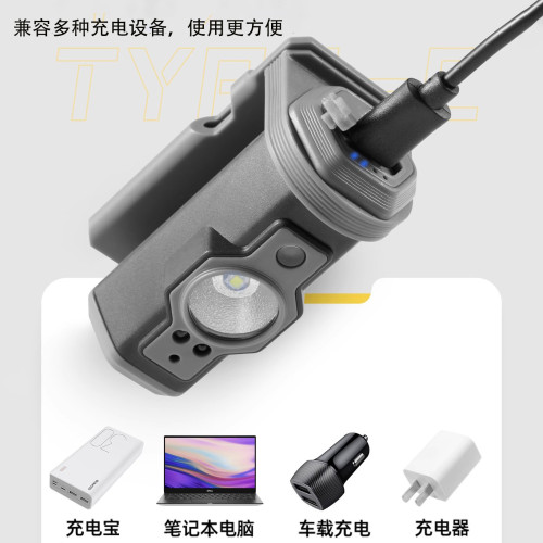 長續航鋰電感應頭燈LED釣魚燈強光夜跑戶外頭燈多功能帽夾燈