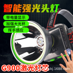 2022雷射砲強光頭燈充電式超亮led四核爆亮遠射頭戴式夜釣魚礦燈